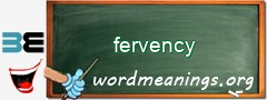 WordMeaning blackboard for fervency